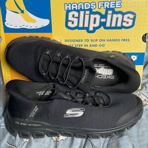 Skechers Hands-Free Black Slip-Ons Mens 11.5 Wide